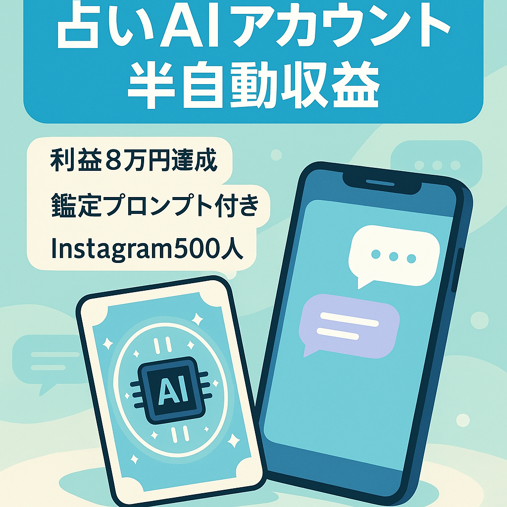 【月10万円可能】占いーAI×Instagram×Threadsで半自動収益、【月100万円以上も狙えます！】