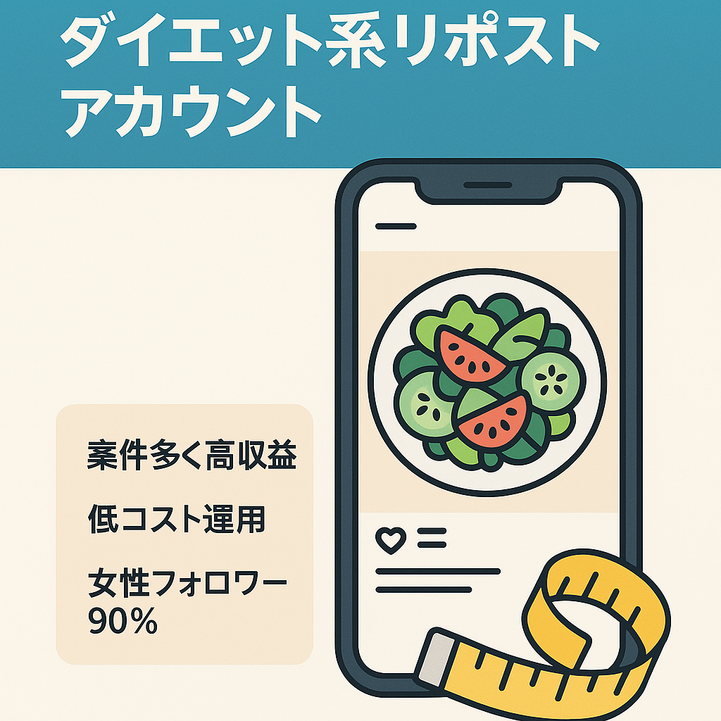 【インスタ6.8万フォロワー】ダイエット系リポストアカウント