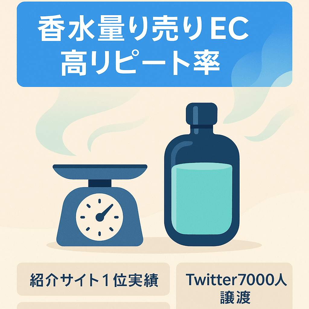 今話題の香水量り売りショップ】属人生なし・リピーター率40%超え 