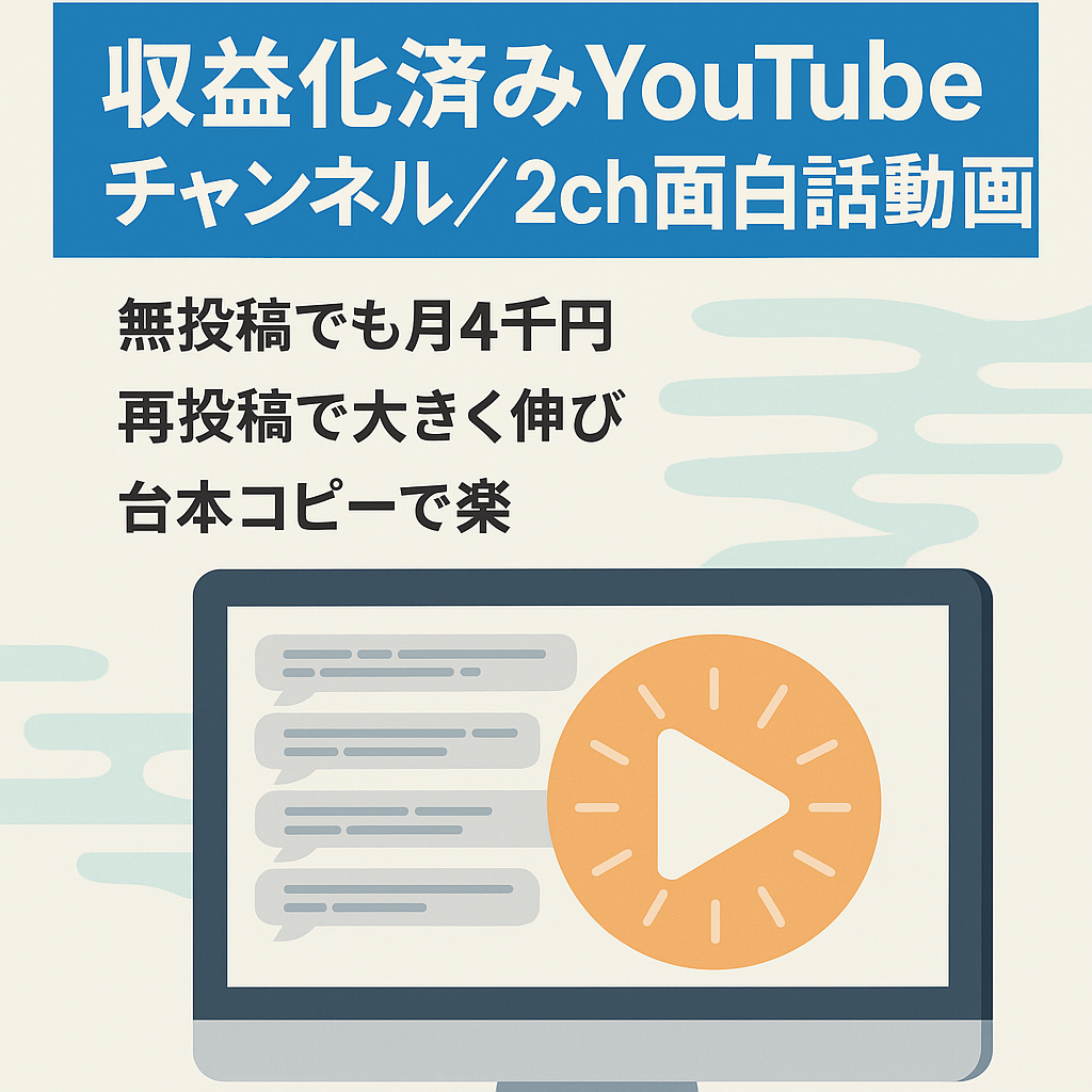 【チャンネル登録者1800人/収益化済み】2ch有益スレ・面白い話の動画
