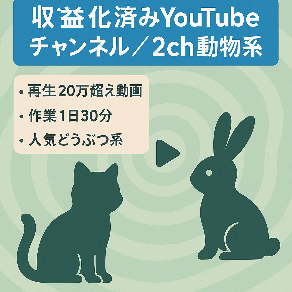 【収益化済み！20万再生越えの動画有】2ch動物系ジャンル