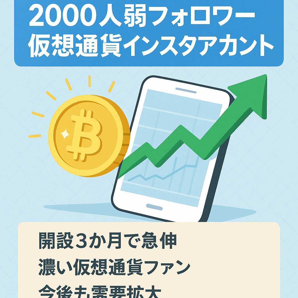 【インスタ2000人弱フォロワー】開設から3ヶ月で伸び続けてる仮想通貨アカウント