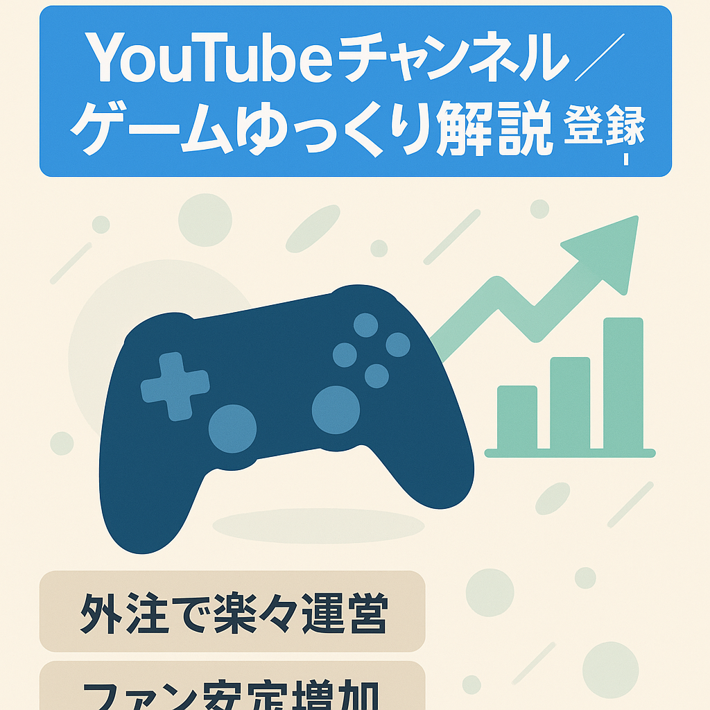 【YouTube登録者10000人】完全外注可能！大人気ゲームのゆっくり解説チャンネル