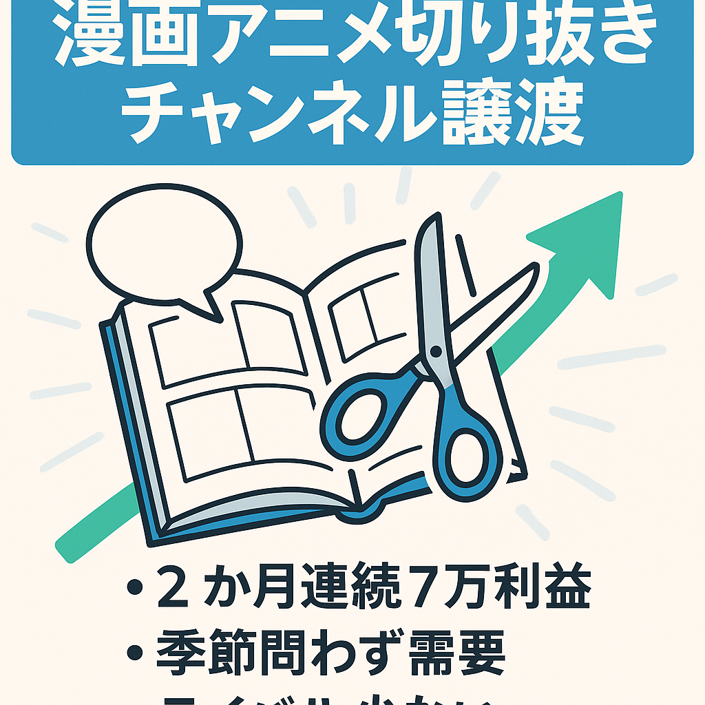 【切り抜き】漫画・アニメ系メインチャンネルコンテンツ譲渡【最終値下げ】