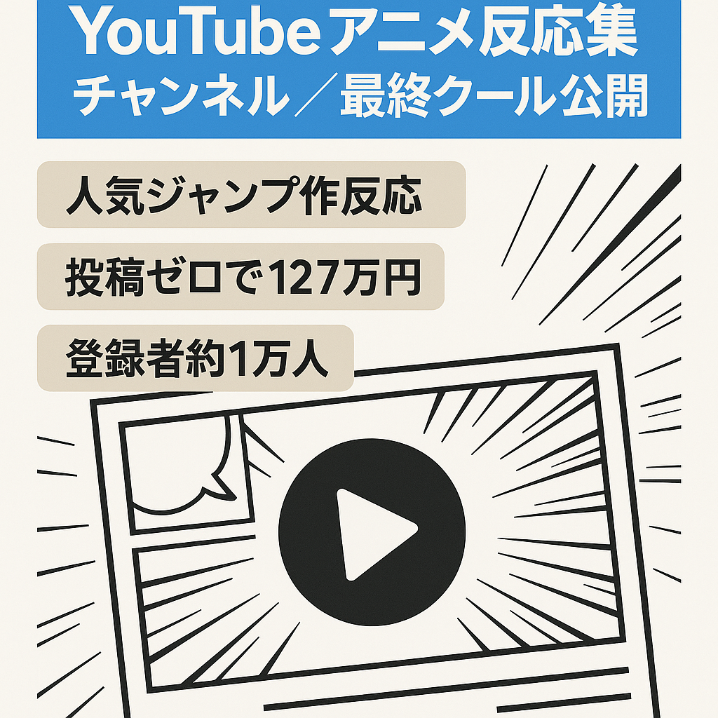 【最終値下げ】2026年にアニメの最終クールが公開！2025年投稿数0本で収益127万円の反応集チャンネル