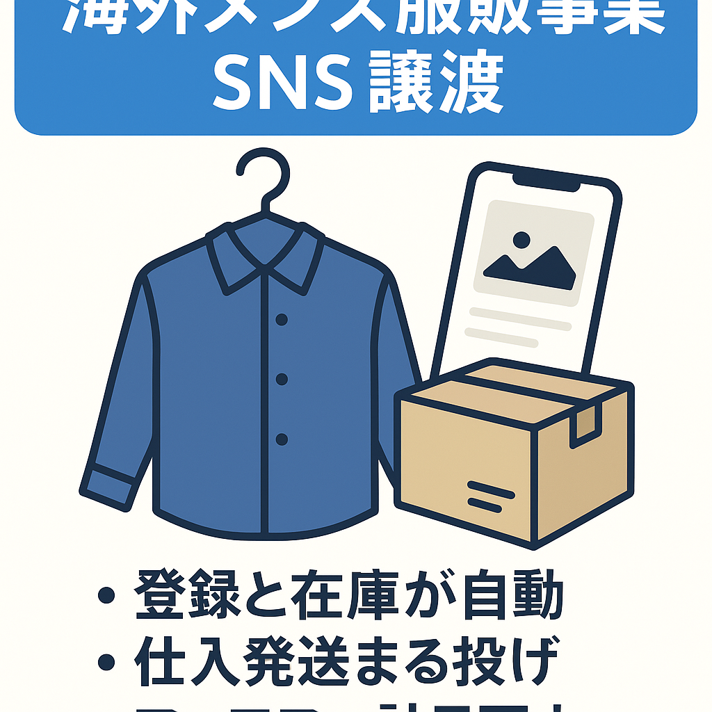 【総売1800万！総SNSフォロワー7万人・無在庫】日本未上陸の海外メンズアパレルブランド販売/SNSアカウントも譲渡