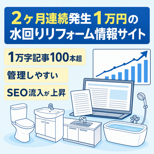 【2ヶ月連続発生10,000円】水回りリフォームに関する情報サイト