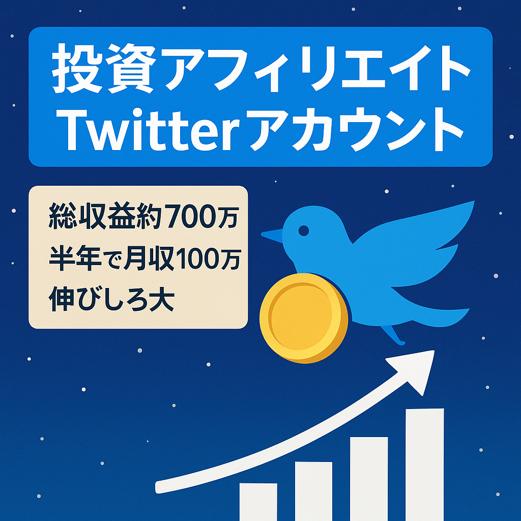 【総合収益約700万】投資アフィリエイト用Twitterアカウント