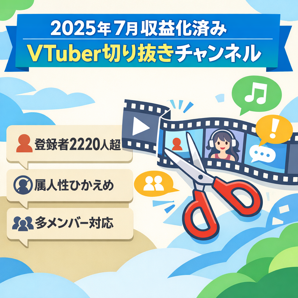 【2025年7月に収益化済み/登録者2220人超/価格交渉歓迎！】 ホロライブ切り抜きチャンネル