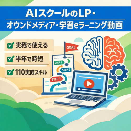 AIスクールのLP・オウンドメディア・学習eラーニング動画