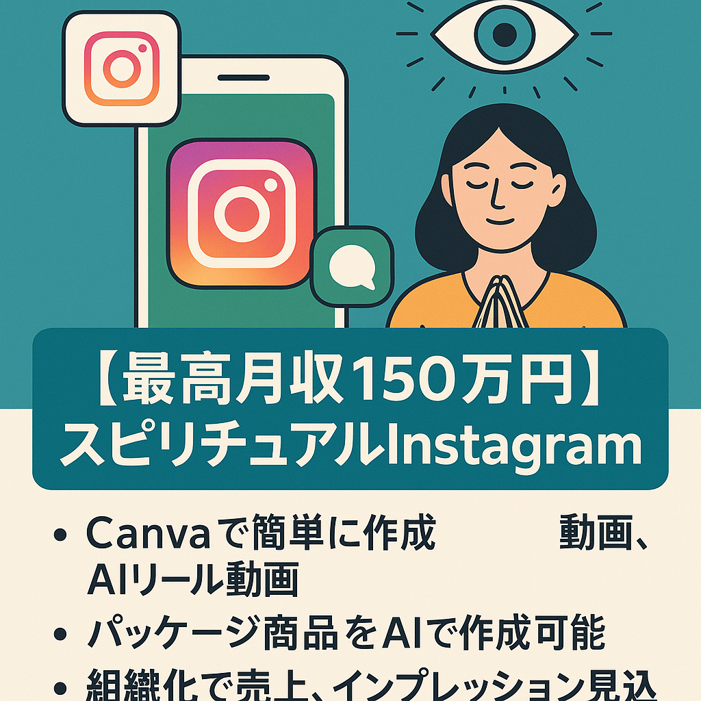 【最高月収150万円】スピリチュアルInstagramアカウント2つ、公式ライン付