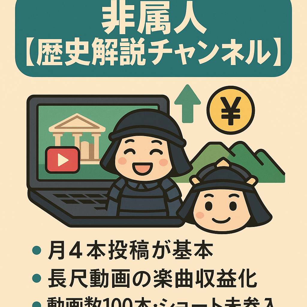 動画投稿数月3本で売上50万　ジャンルトップを誇る非属人歴史解説チャンネル（ゆっくり）