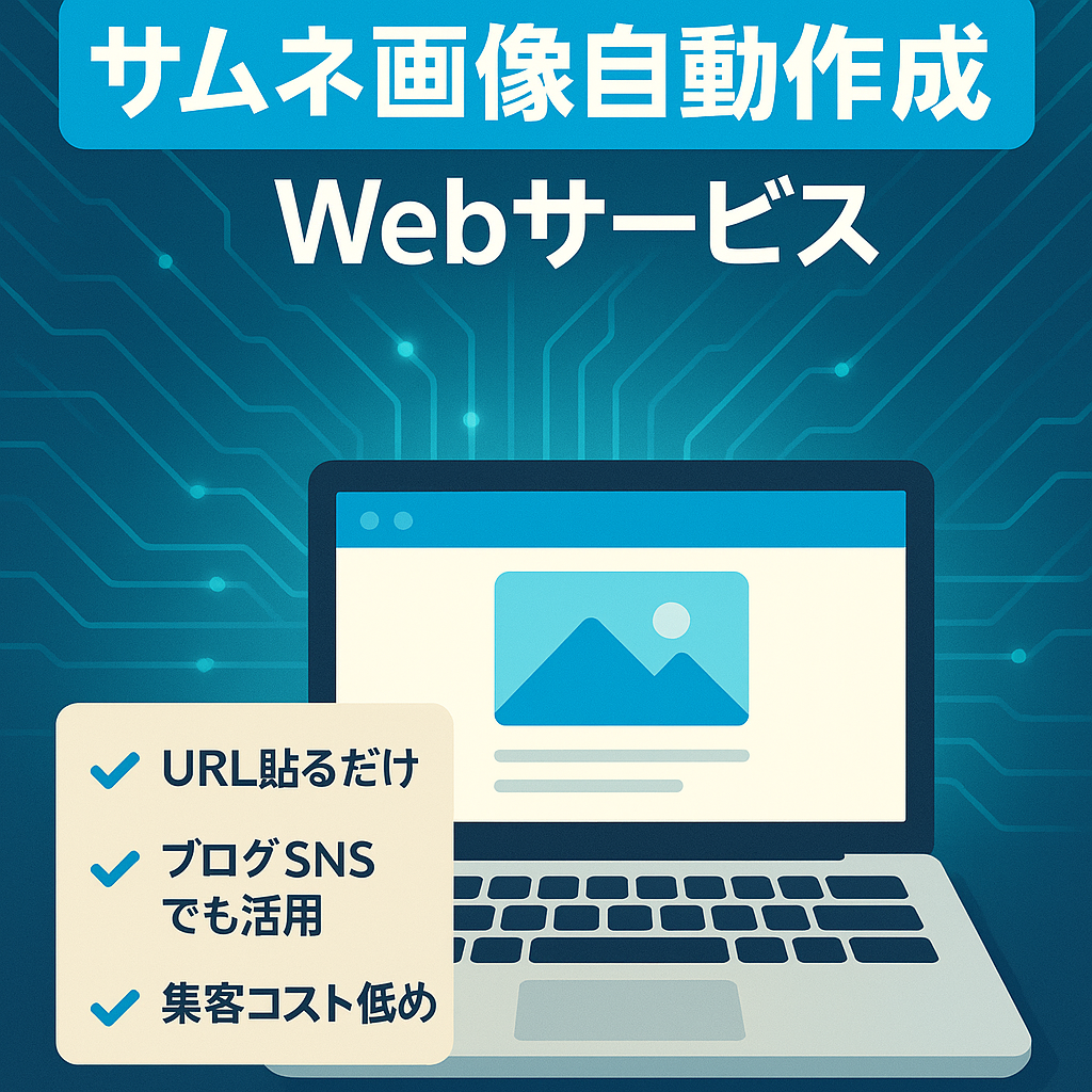 【サムネ自動作成Webサービス】URLかテキストを貼るだけでサムネイル画像を自動で作成するツール