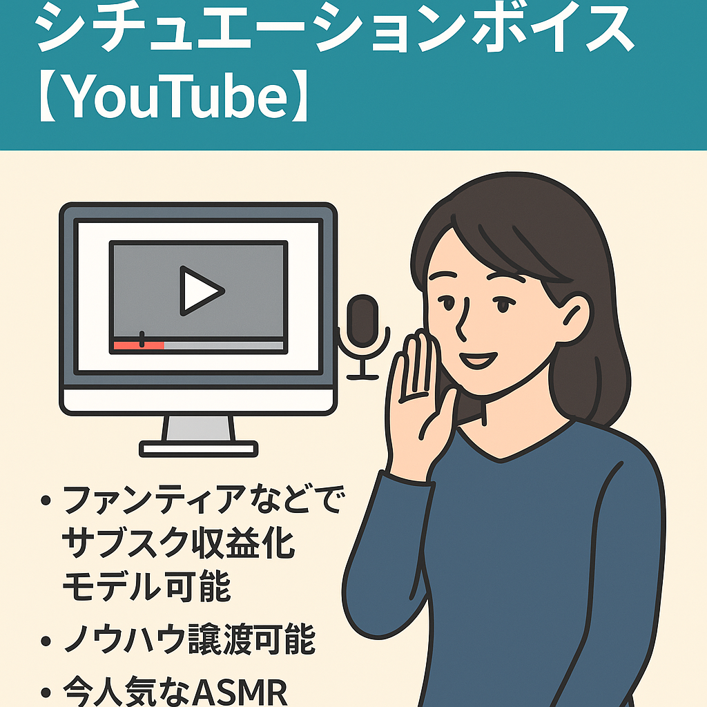 【男性向け】シチュエーションボイス【YouTube】サブスク収益モデル