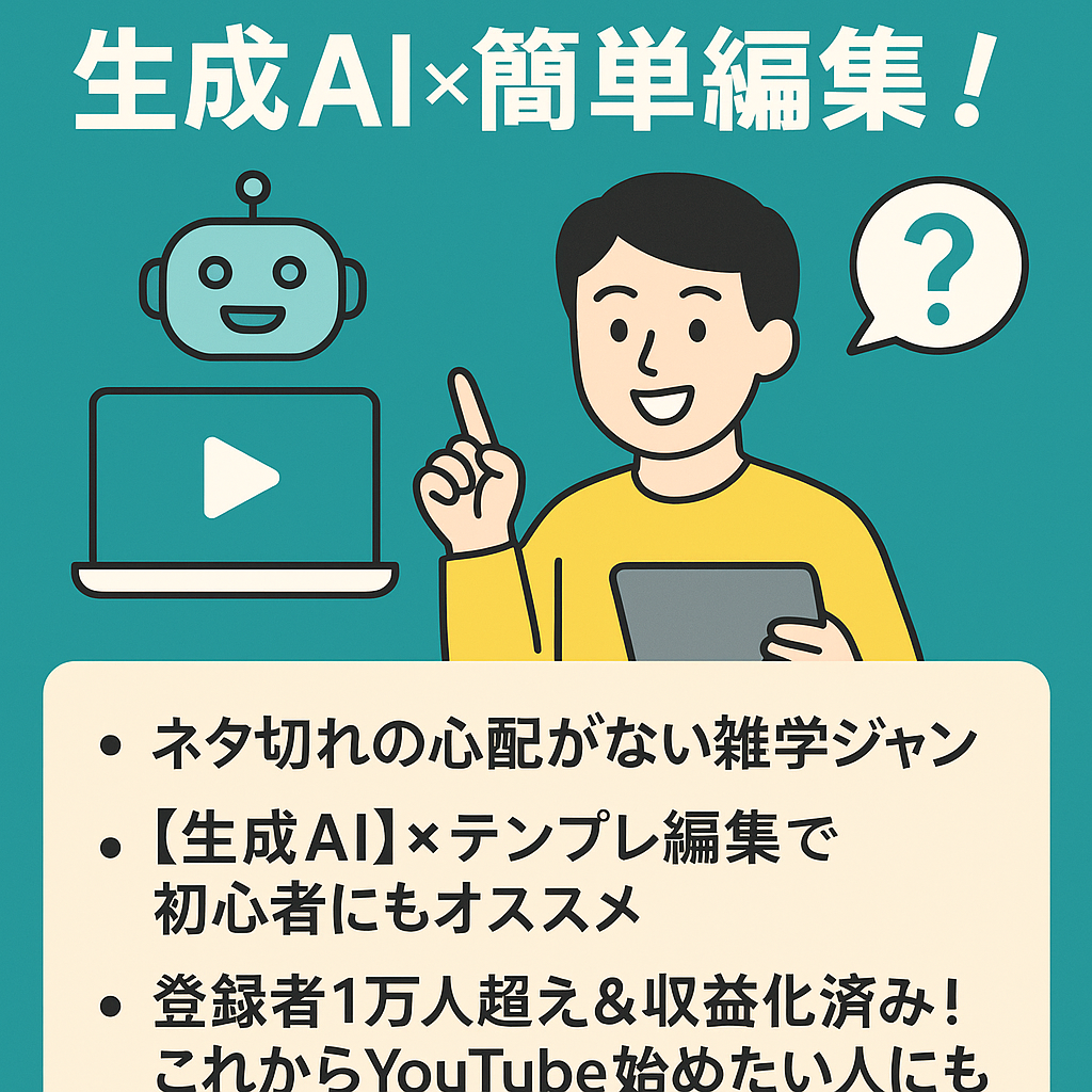 【雑学系チャンネル】生成AI×簡単編集！動画初心者にもおすすめ