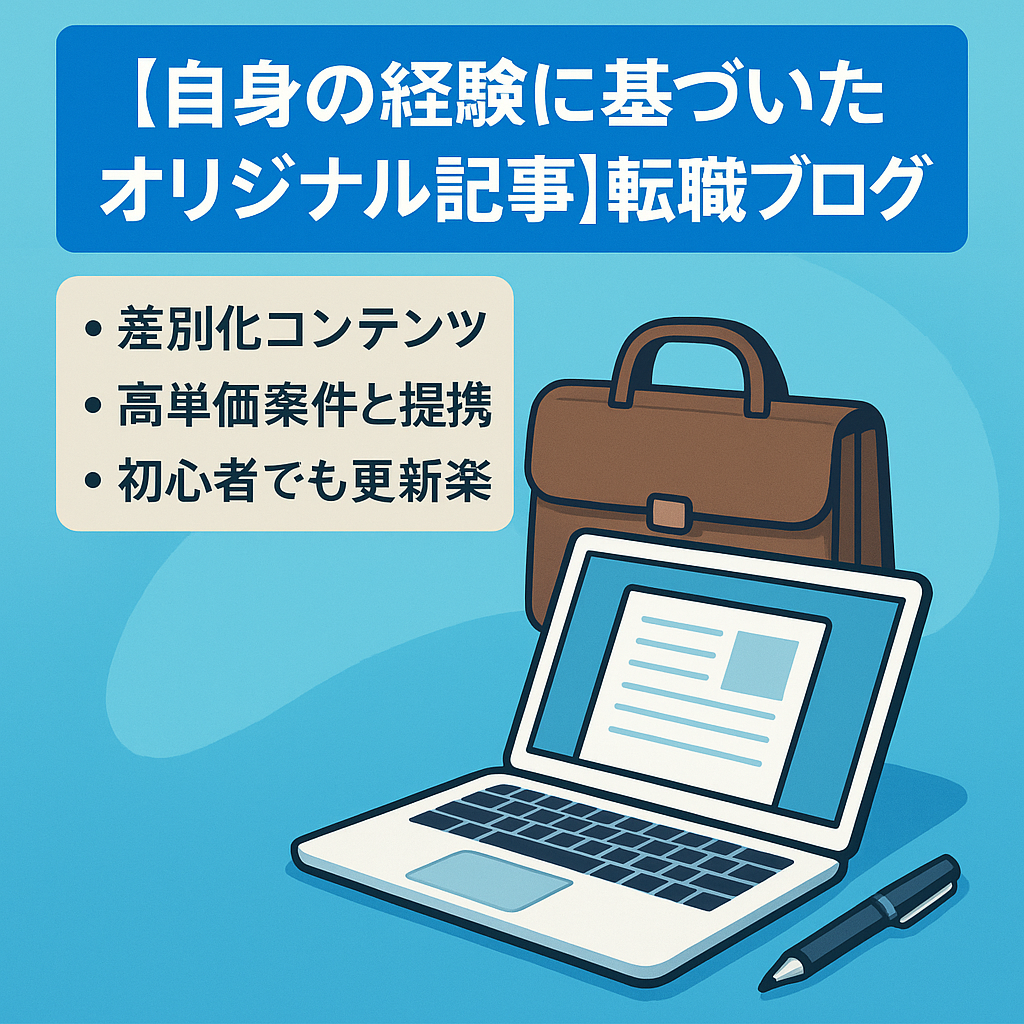 【自身の経験に基づいたオリジナル記事】転職ブログ