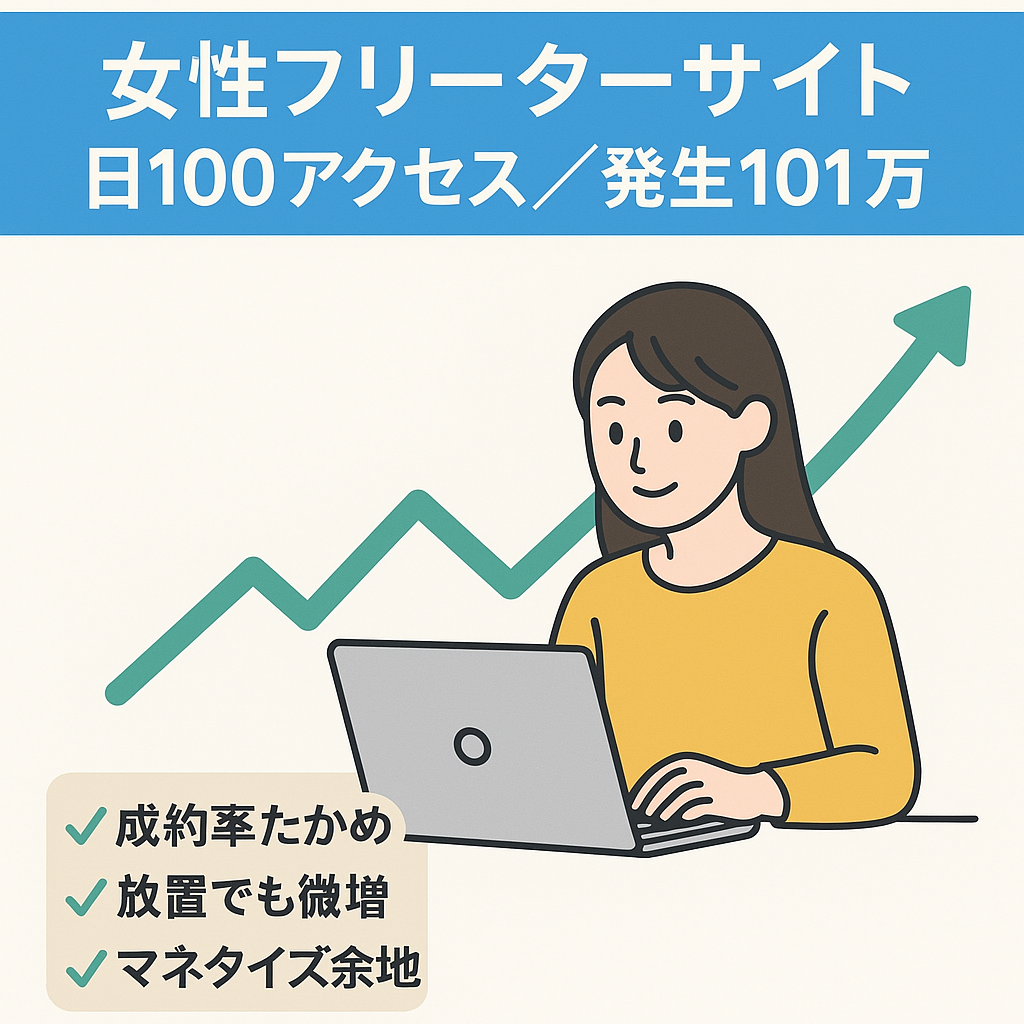 【1日100アクセス】で1年間の発生金額が1,012,040円の女性フリーターサイト