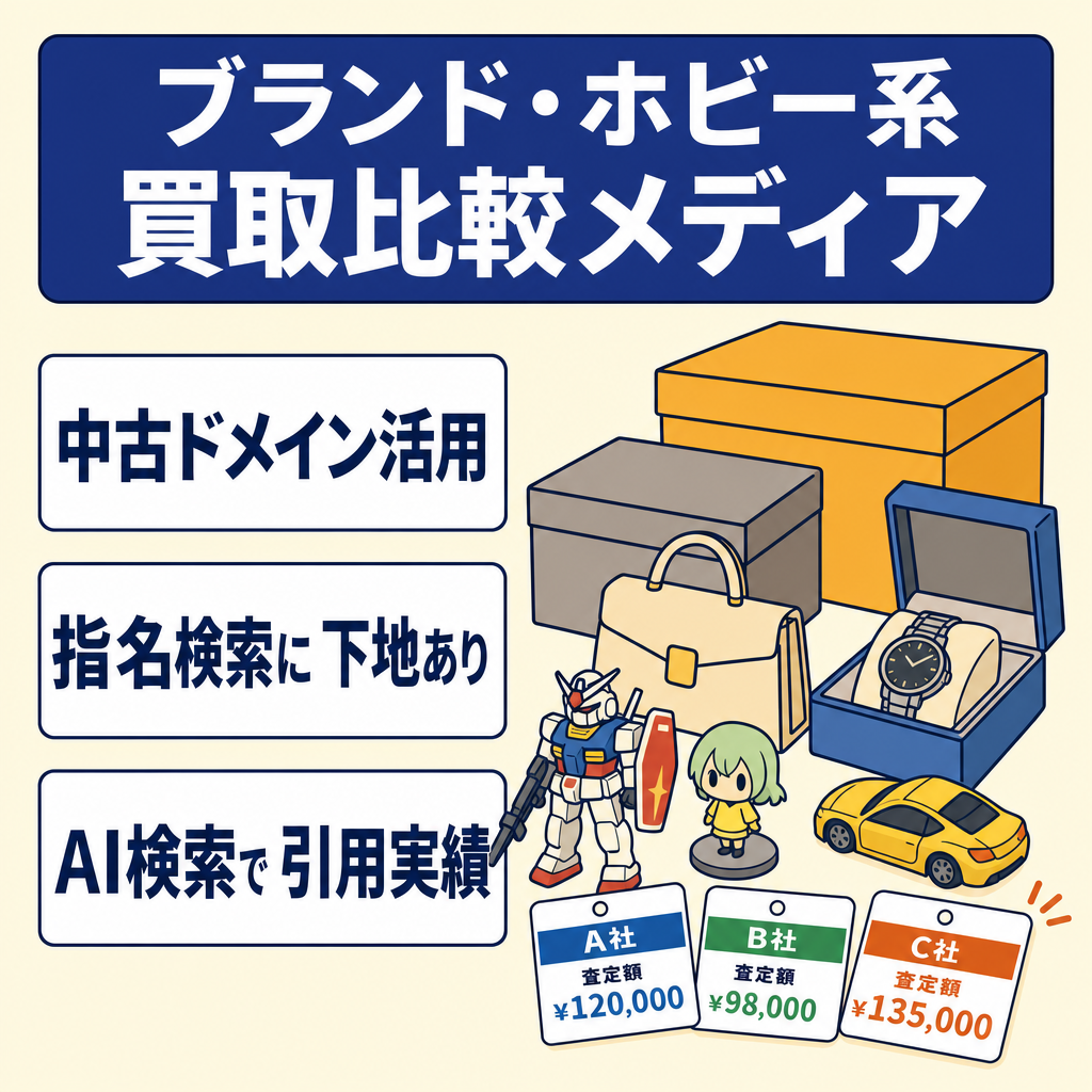 ブランド中心の買取比較メディア（ブランド・ホビー系）