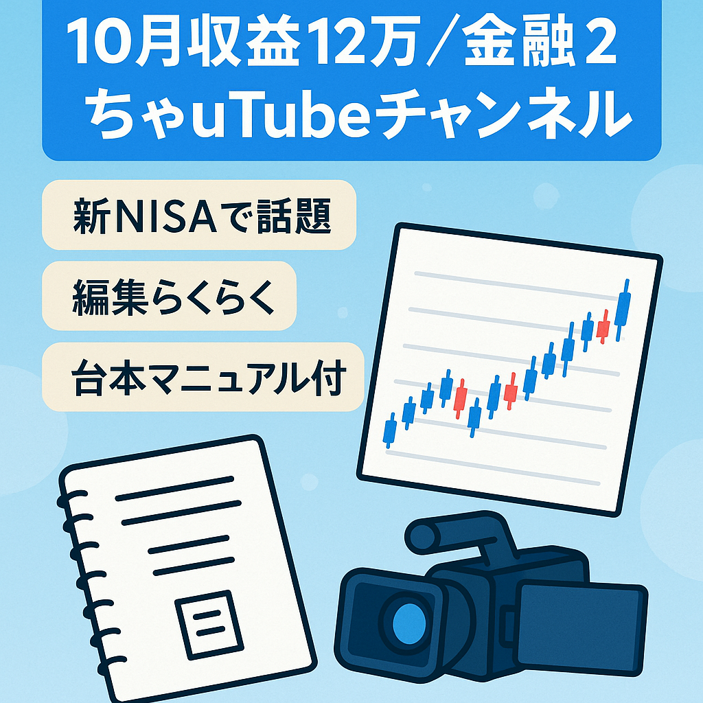 【10月収益12万/非属人YouTube/ネタ無限】新NISAでトレンド真っ只中/金融系２ちゃんまとめ【マニュアル有り】