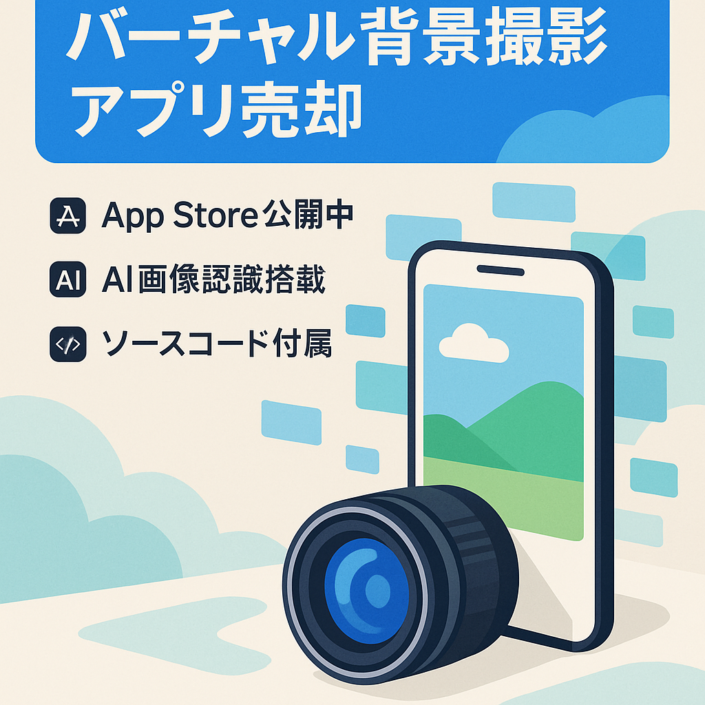 世界中で売れています。任意の画像や動画をバーチャル背景にして写真や動画を撮影できるアプリ
