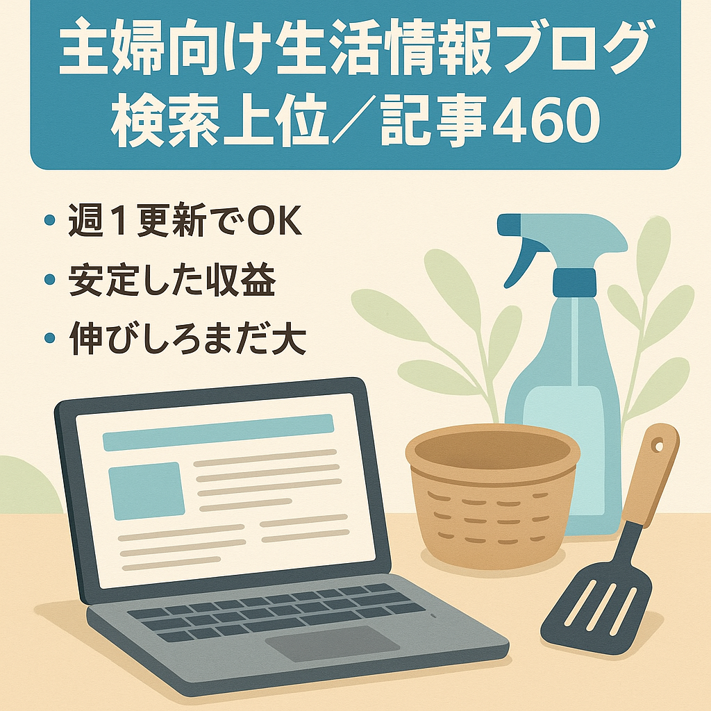 【ブログ記事400以上】グーグル検索上位キーワード多数！主婦向け生活情報ブログ