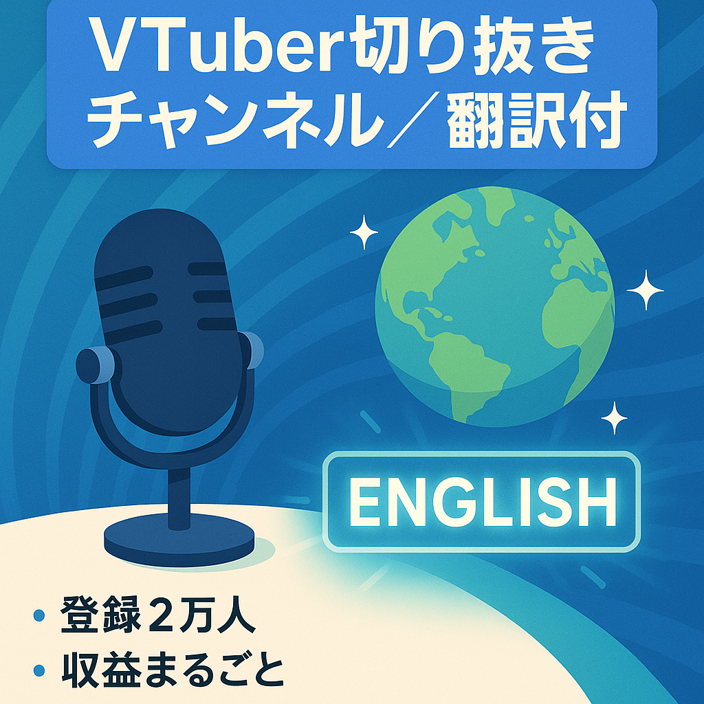 【折半無し、登録者2万人超え！】大手VTuber事務所の切り抜きチャンネル【日本語→英語翻訳】