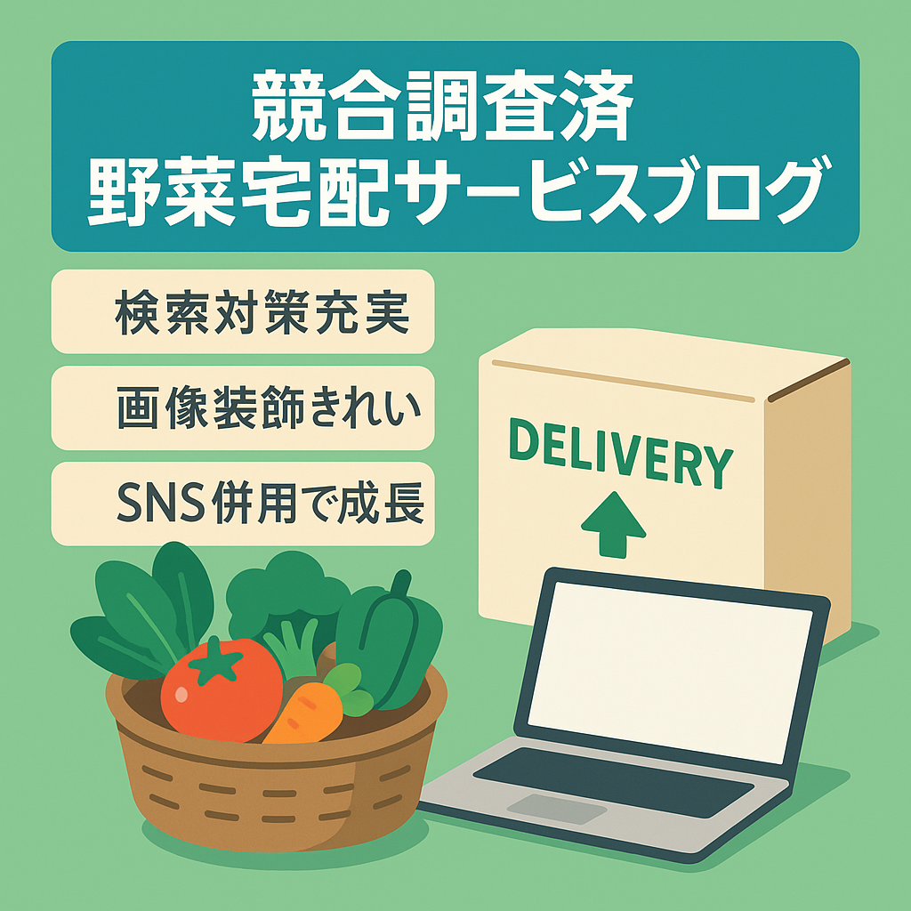 【競合調査徹底して行いました】野菜宅配サービスに関する特化ブログ