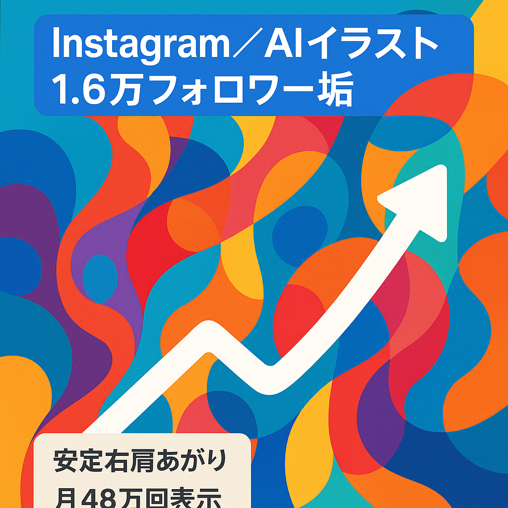 【Instagramフォロワー1.6万人】AIイラストアカウント