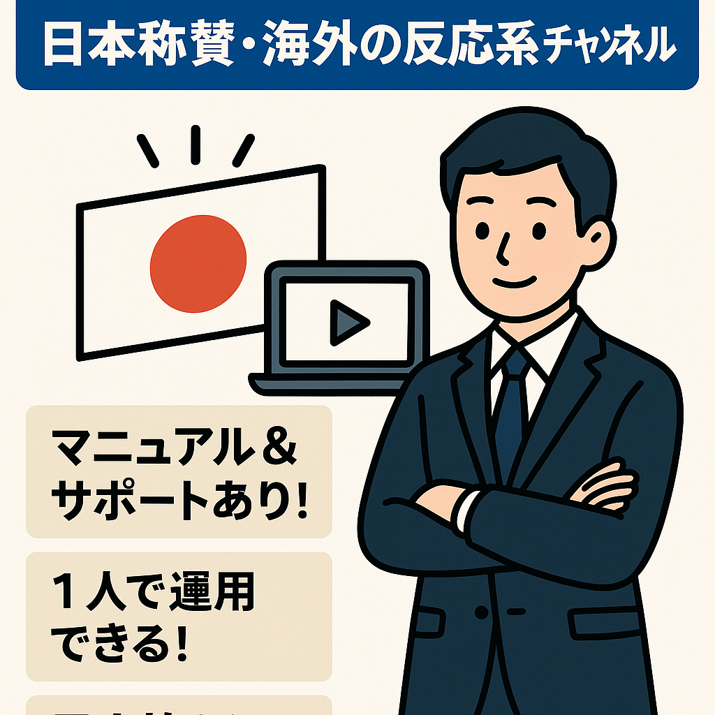 【6月売上22万円！/収益化済み/属人生無し】日本称賛・海外の反応系チャンネル