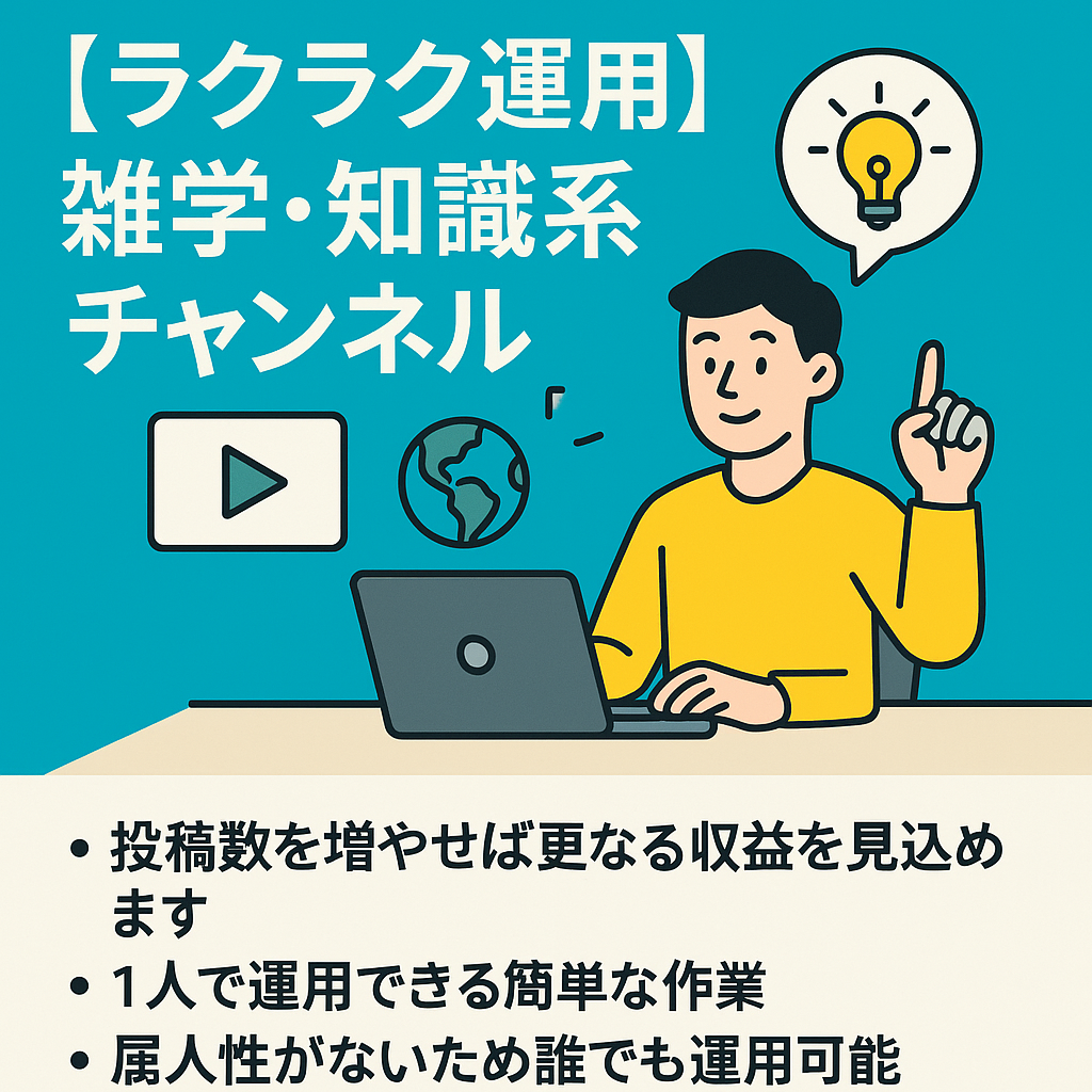 【ラクラク運用/12月収益35万円/属人生無し】雑学・知識系チャンネル