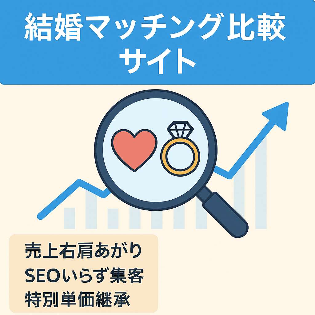 ※値下げ通常130万円【売り上げ右肩上がり】結婚、マッチングサイトの比較サイトです。