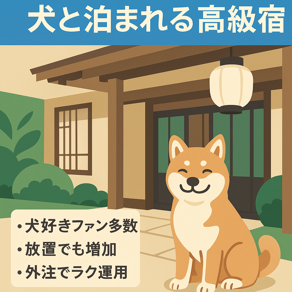 【Instagram】犬と泊まれる高級宿に特化したアカウント　半年放置でもフォロワー増加中