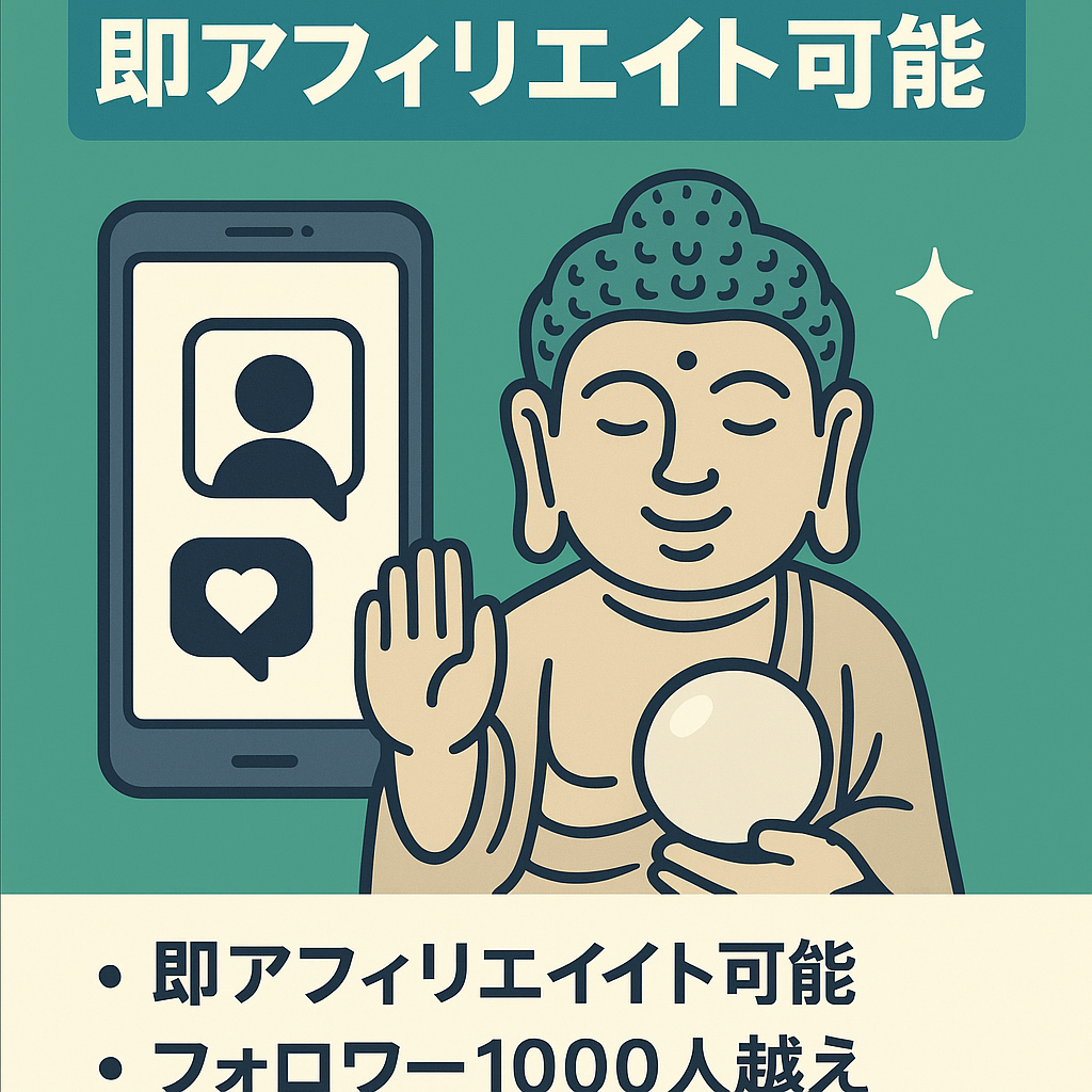 【占い大仏系アカウント】即アフィリエイトできて市場規模も十分