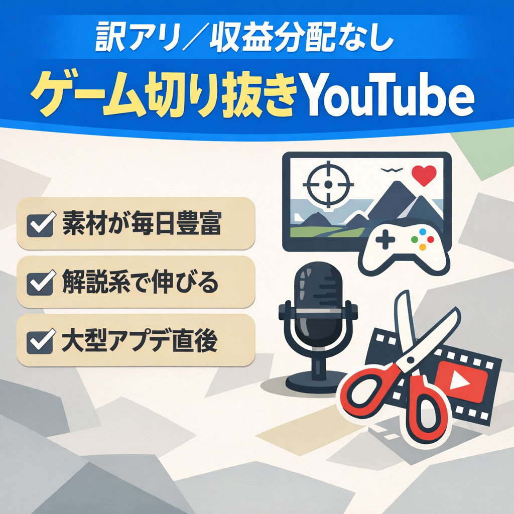 【価格に訳アリ】収益分配なし！有名ゲーム配信者の切り抜きYoutubeチャンネル