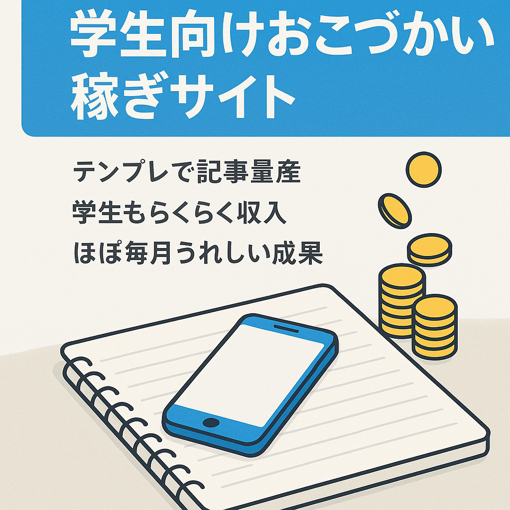 学生向けお小遣い稼ぎサイト！【中学生・高校生・大学生に悩んでいる人】