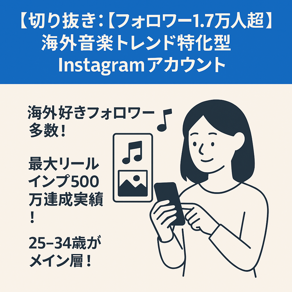切り抜き：【フォロワー1.7万人超】海外音楽トレンド特化型Instagramアカウント