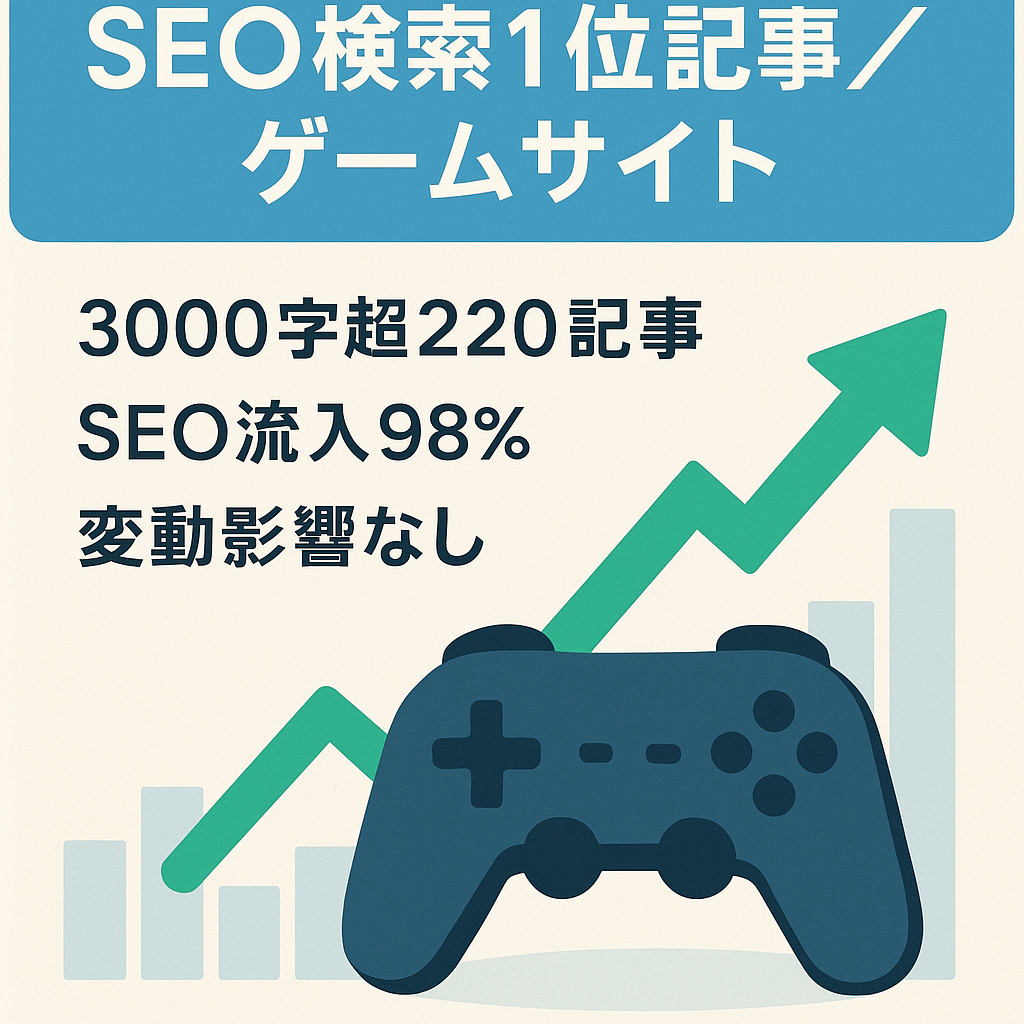 【検索結果1位の記事もあり】SEOで集客しているゲームサイト