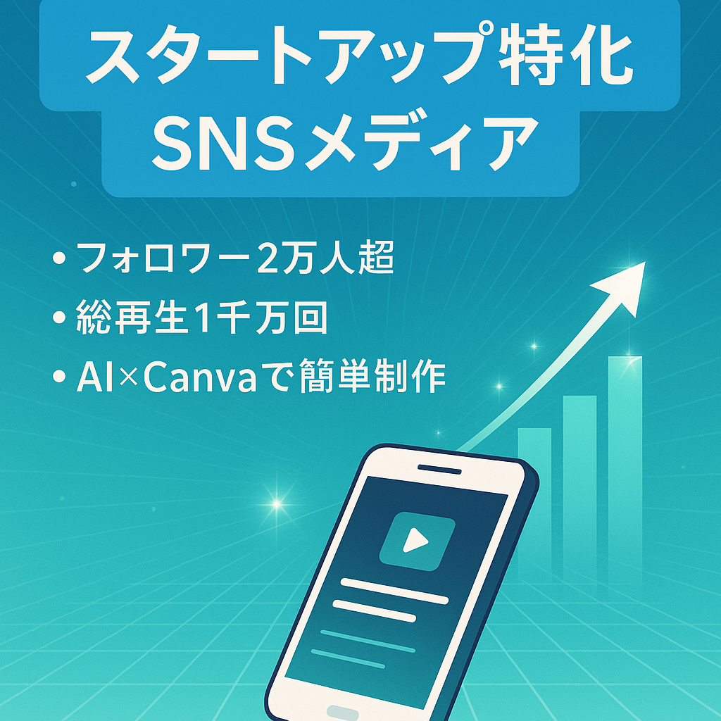 【フォロワー2万人超】スタートアップ特化メディア｜属人性なし（音声のみ除く）｜AI×Canvaで再現可能｜累計再生1,000万回突破｜タイアップ実績・サポート付き