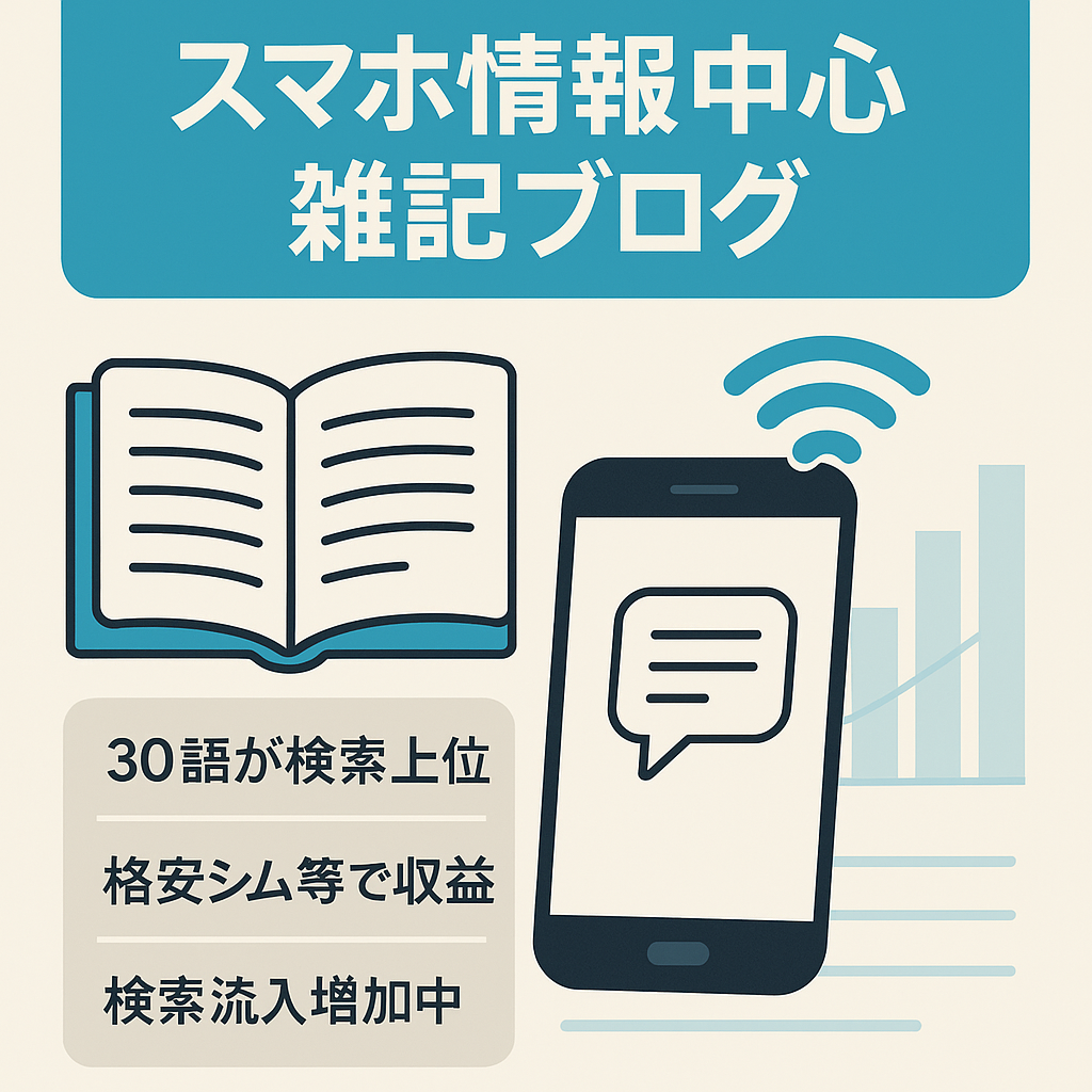 【複数ジャンルで収益あり！】スマホのお役立ち情報を中心とした雑記ブログ