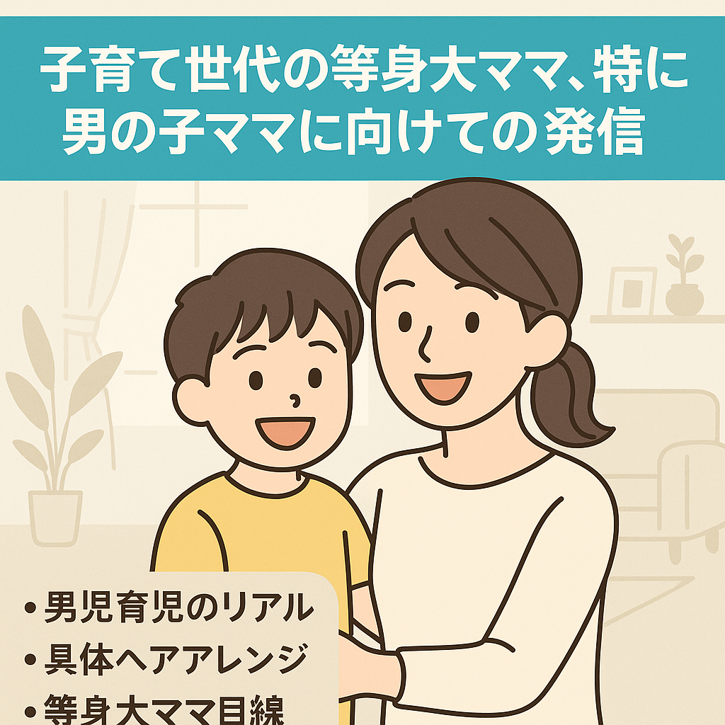 子育て世代の等身大ママ、特に男の子ママに向けての発信