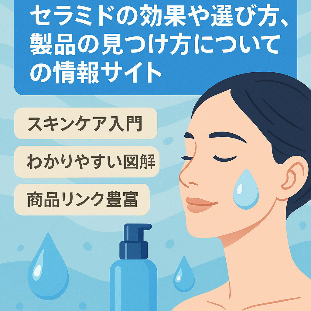 セラミドの効果や選び方、製品の見つけ方についての情報サイト