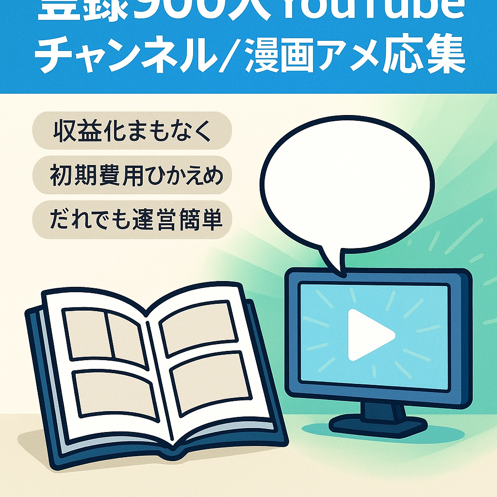 【収益化間近！登録者900人超え】某人気漫画・アニメの反応集YouTubeチャンネル【初心者でも簡単】
