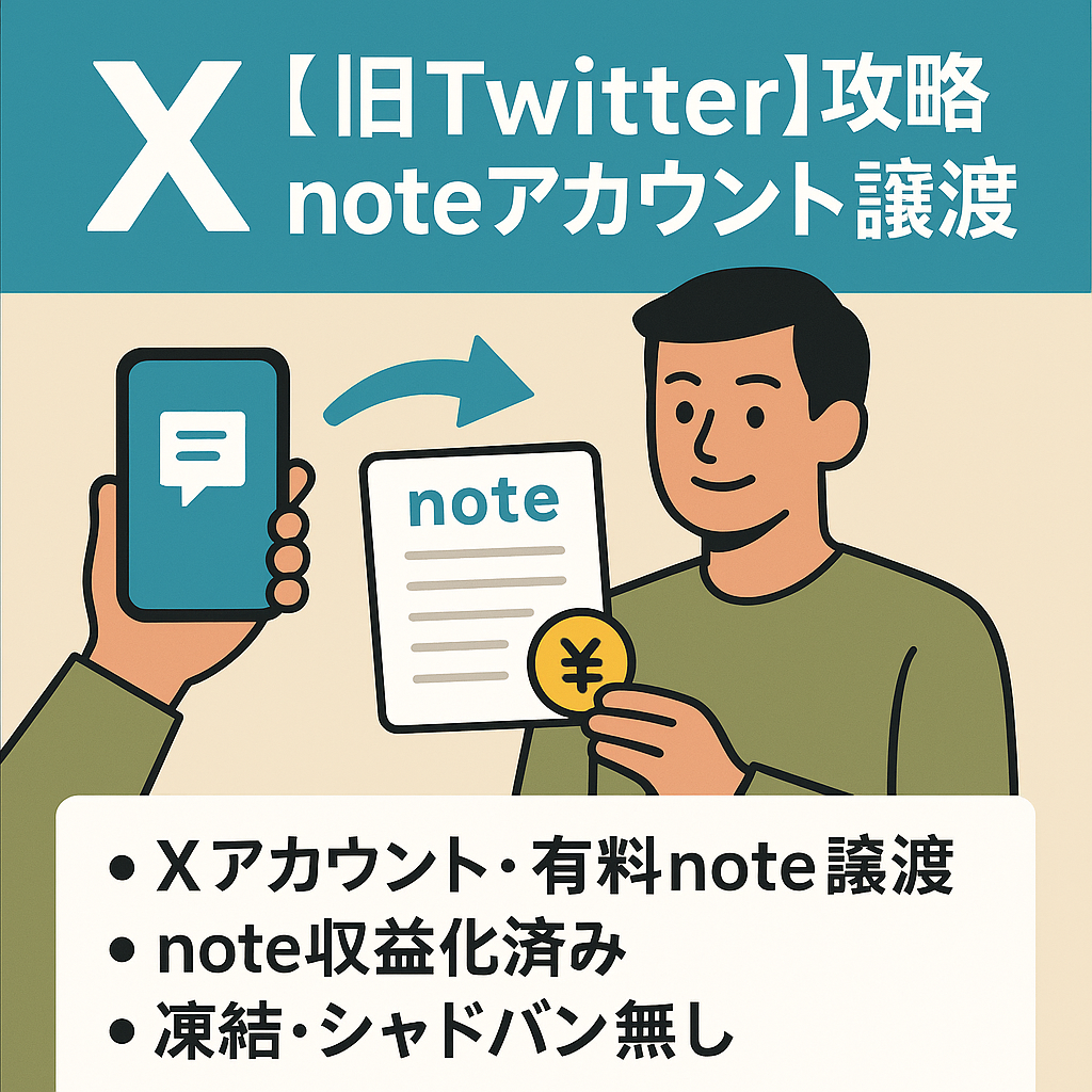 X【旧Twitter】note収益化済み/総売上4万円弱/マッチングアプリ攻略note・アカウント譲渡