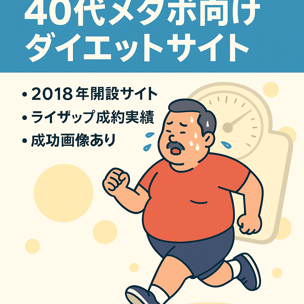 決断早い方優先！ダイエット（40代メタボオヤジブログ風）サイト