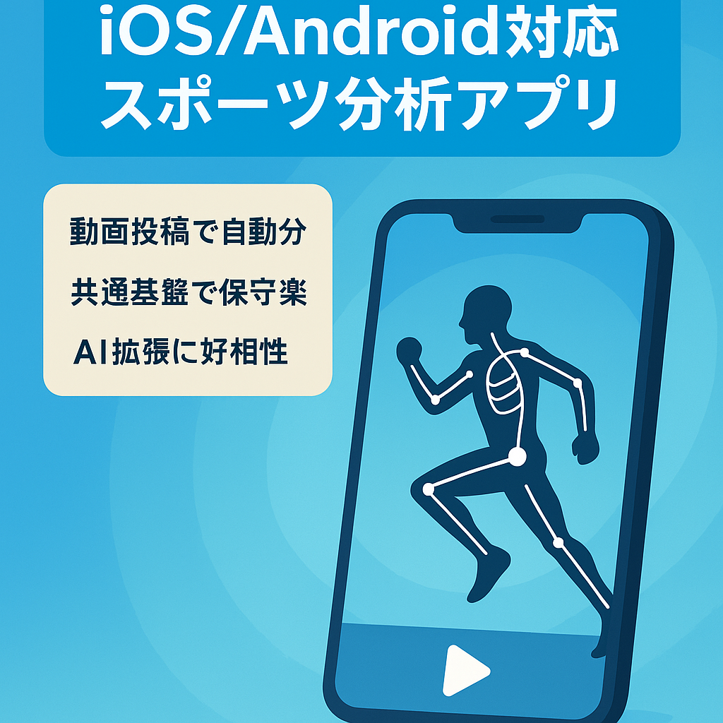 【iOS/Android｜スポーツ】動画アップロードするだけで、姿勢推定を用いた動作分析ができるアプリ