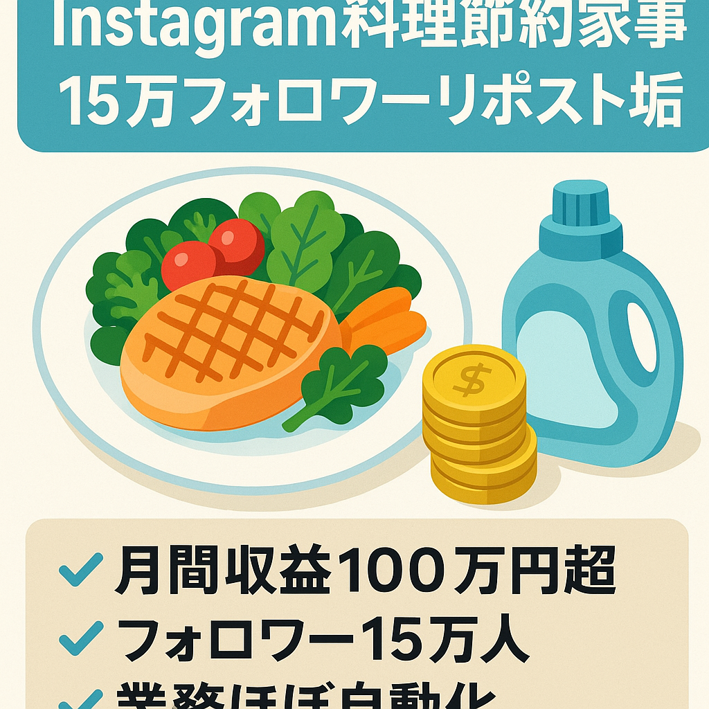 【Instagram15万人越え！】料理・節約・家事に特化した大型リポストアカウント！