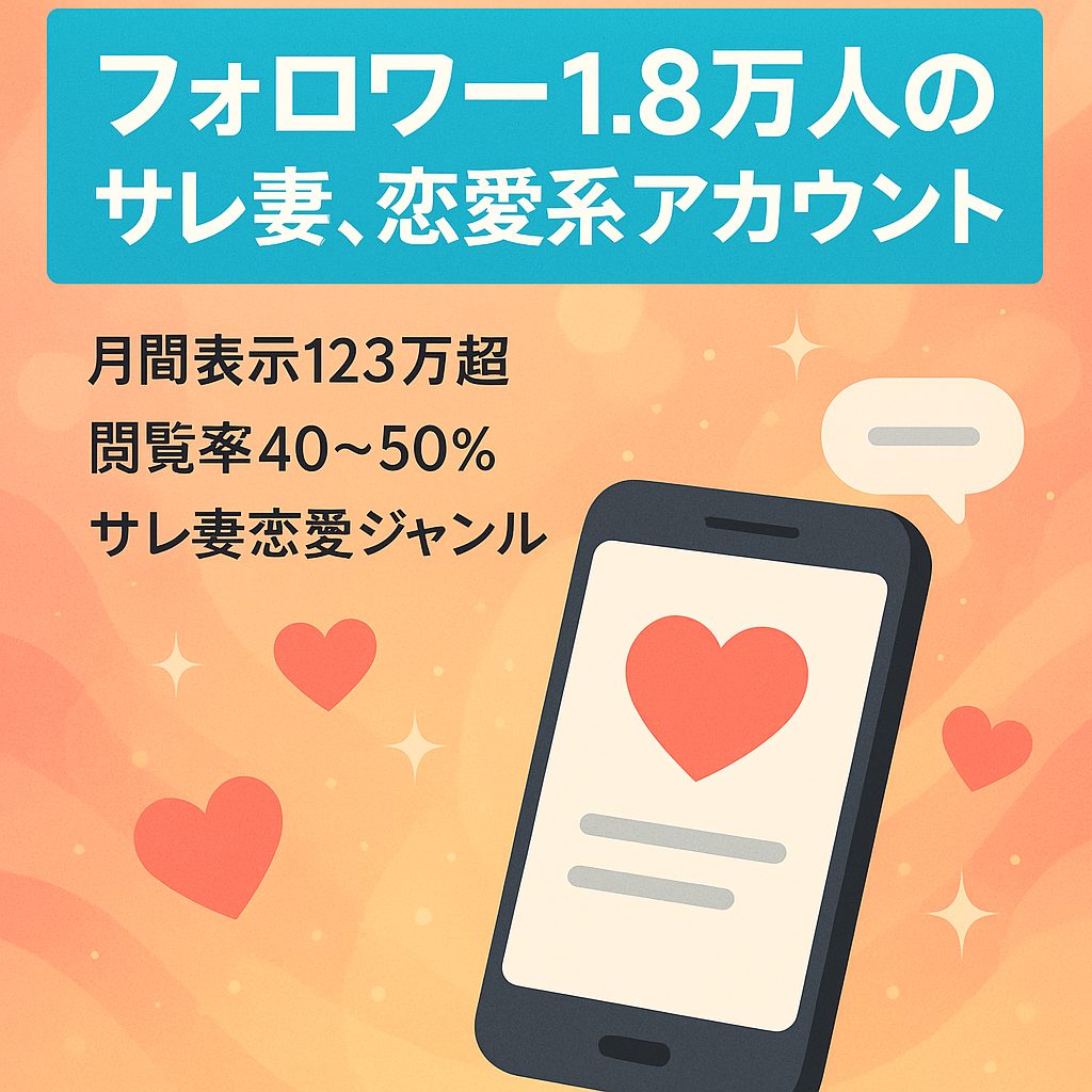 フォロワー1.8万人のサレ妻、恋愛系アカウント