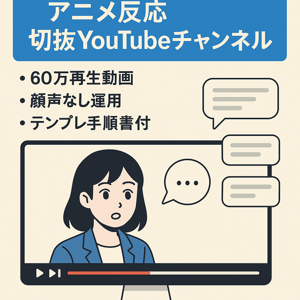 【登録者数1万人】【最高30万円/月】アニメ海外の反応 Youtube切り抜きチャンネル【完全外注化可能！】