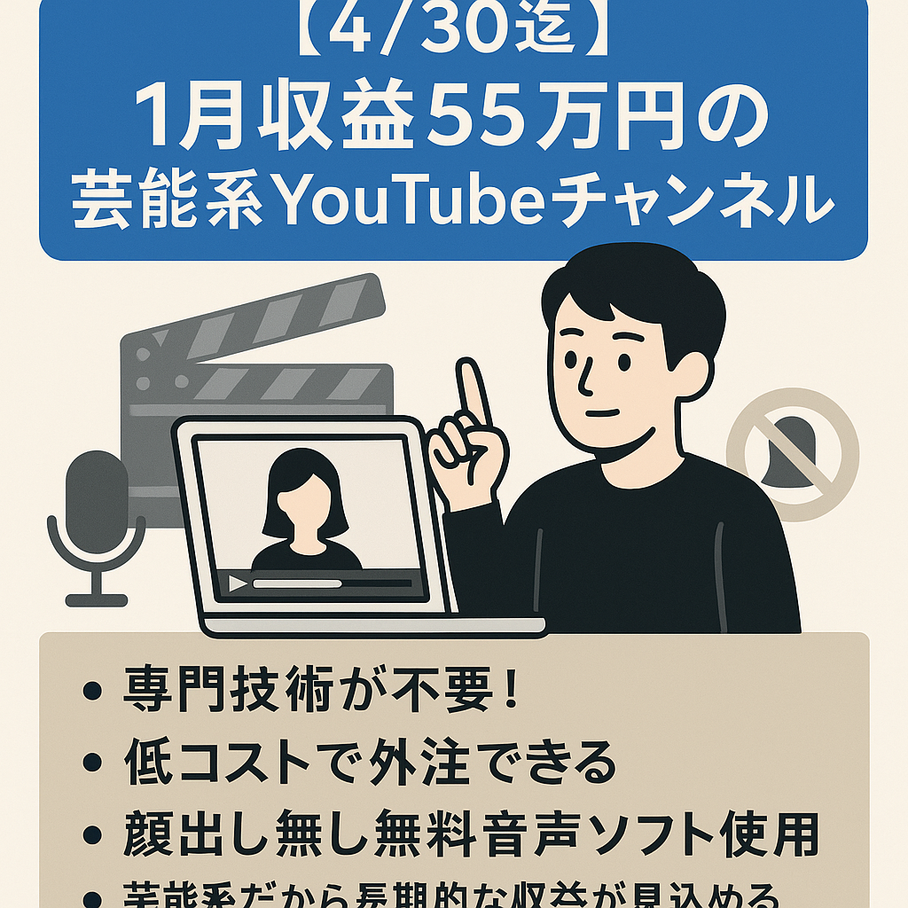 【4/30迄‼︎出品取り下げます】最終値下げ・早い者勝ち【1月収益55万】登録者18,000人越え芸能系YouTubeチャンネル