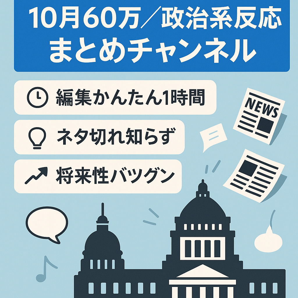 【10月60万】世間の注目が激アツな政治系反応まとめチャンネル【完全非属人】